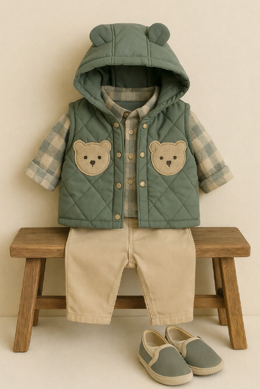 Completo neonato 3 pezzi + scarpette