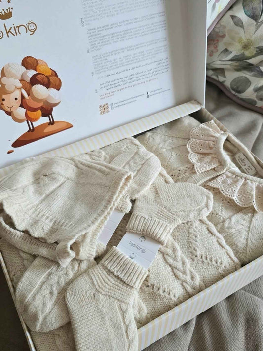 Corredino nascita neonata in lana merino - 10 pezzi