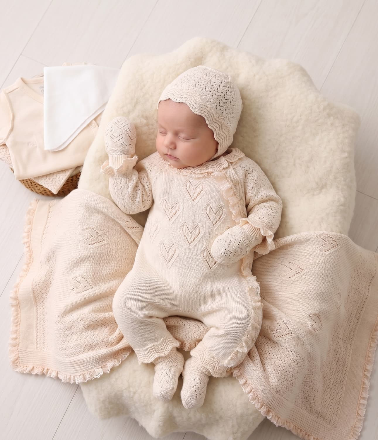 Corredino Nascita Neonata 8 pezzi 100% Cotone