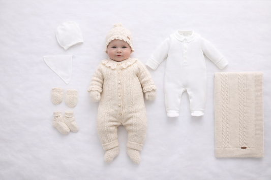 Corredino nascita neonata in lana merino