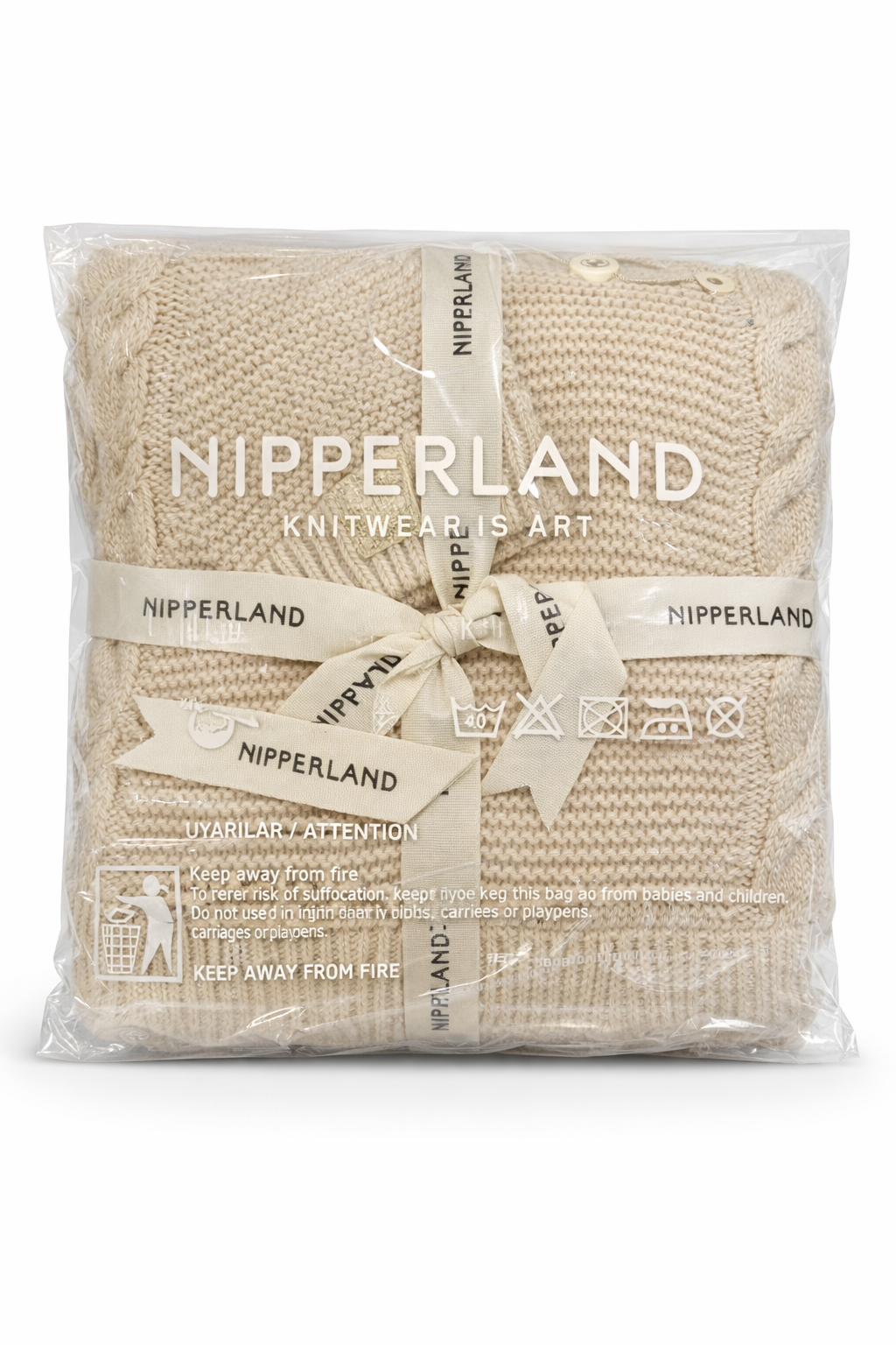 Coperta con pom-pon imbottita e cappellino unisex - MiniMe- color