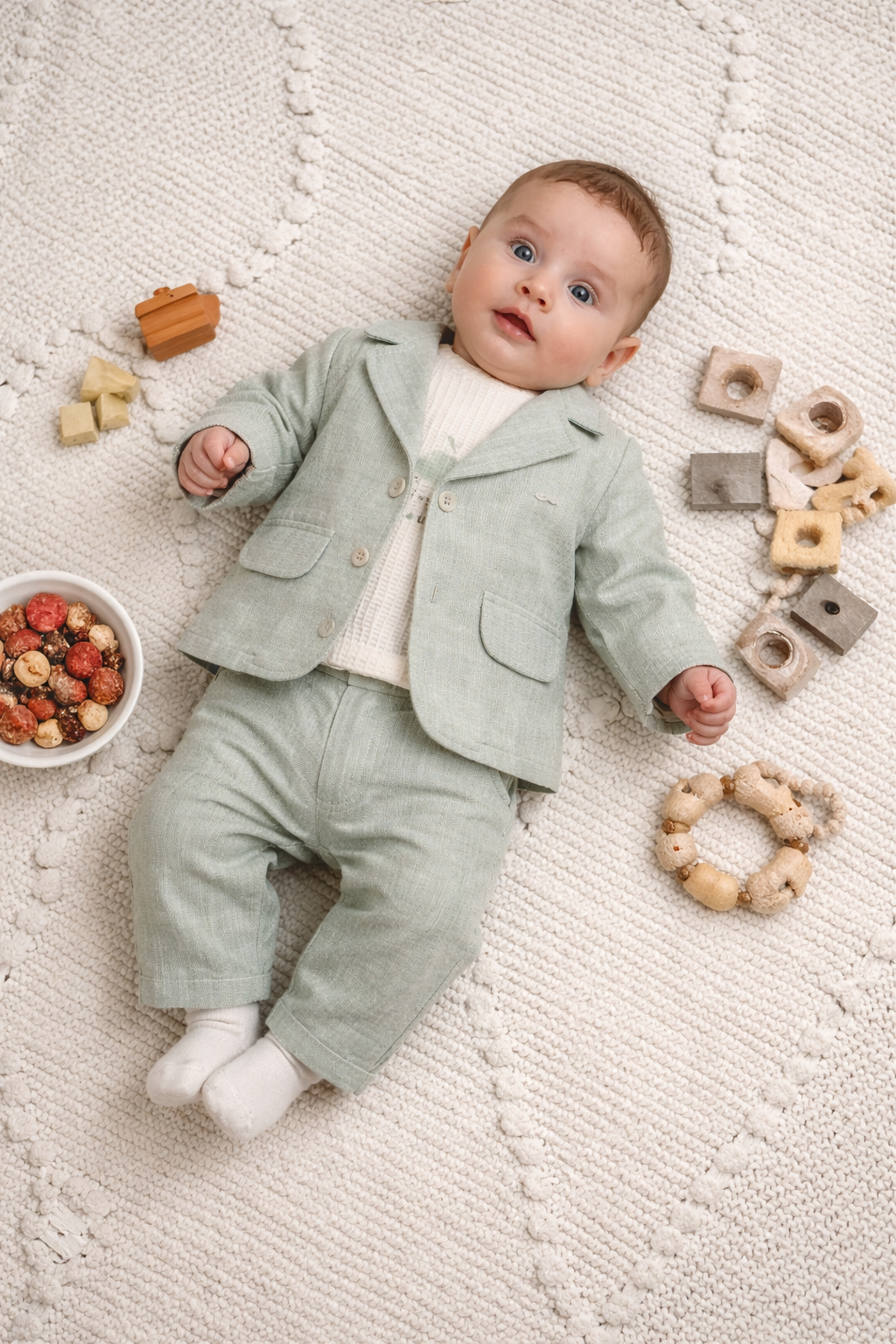 Completo neonato 3 pezzi 100% cotone - MiniMe- color