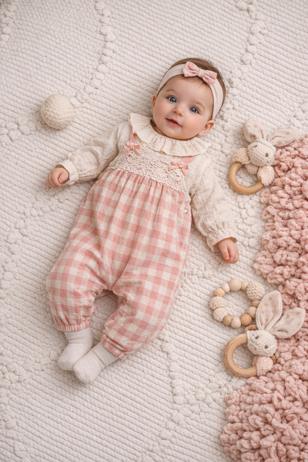 Salopette neonata con blusa e fascia coordinata - MiniMe- color