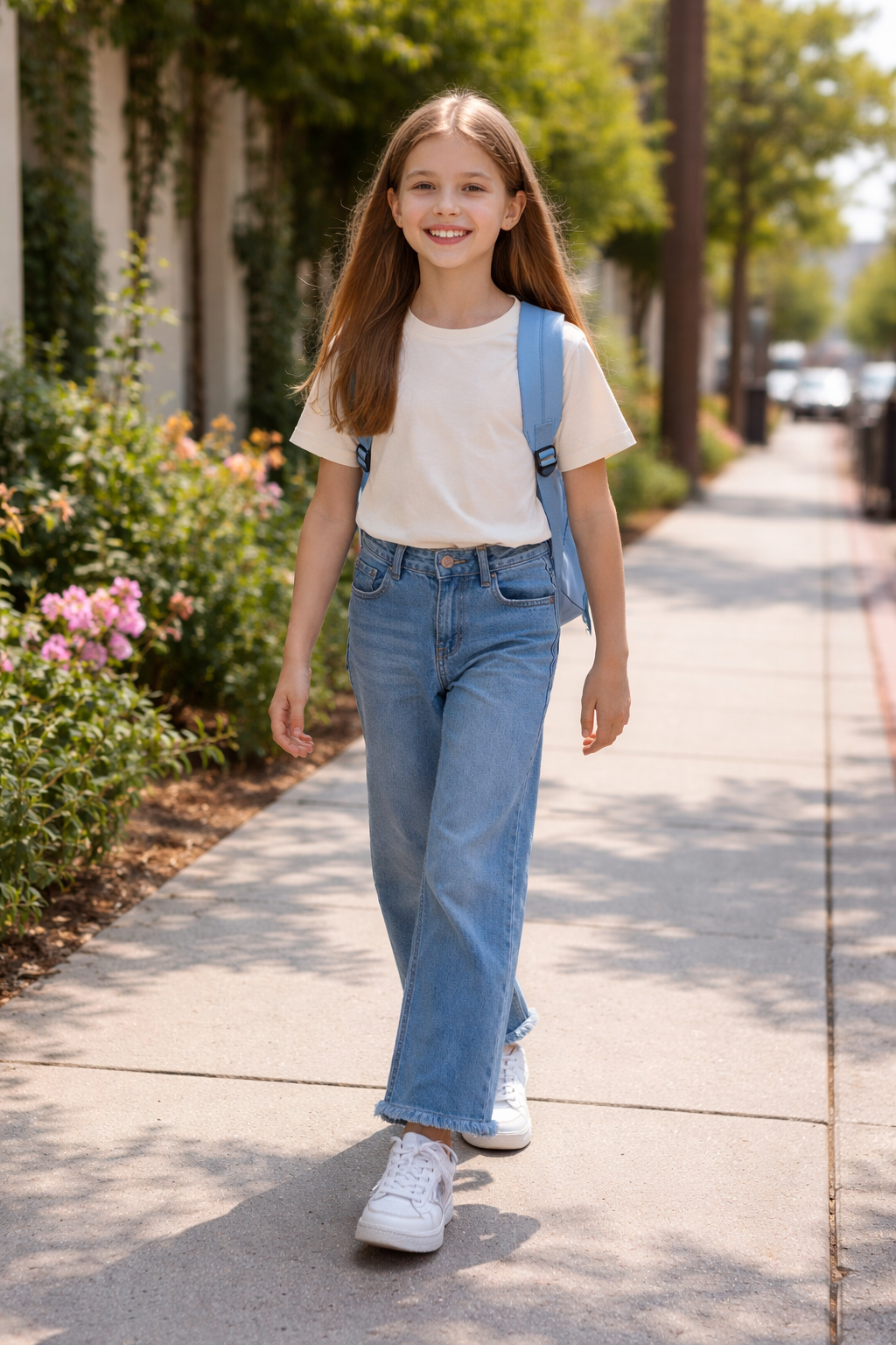 Pantalone in denim bambina - MiniMe- color