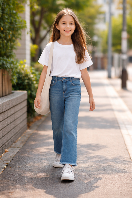 Pantalone in denim bambina - MiniMe- color