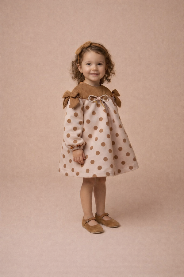 Abito bambina a pois + cerchietto - MiniMe- color