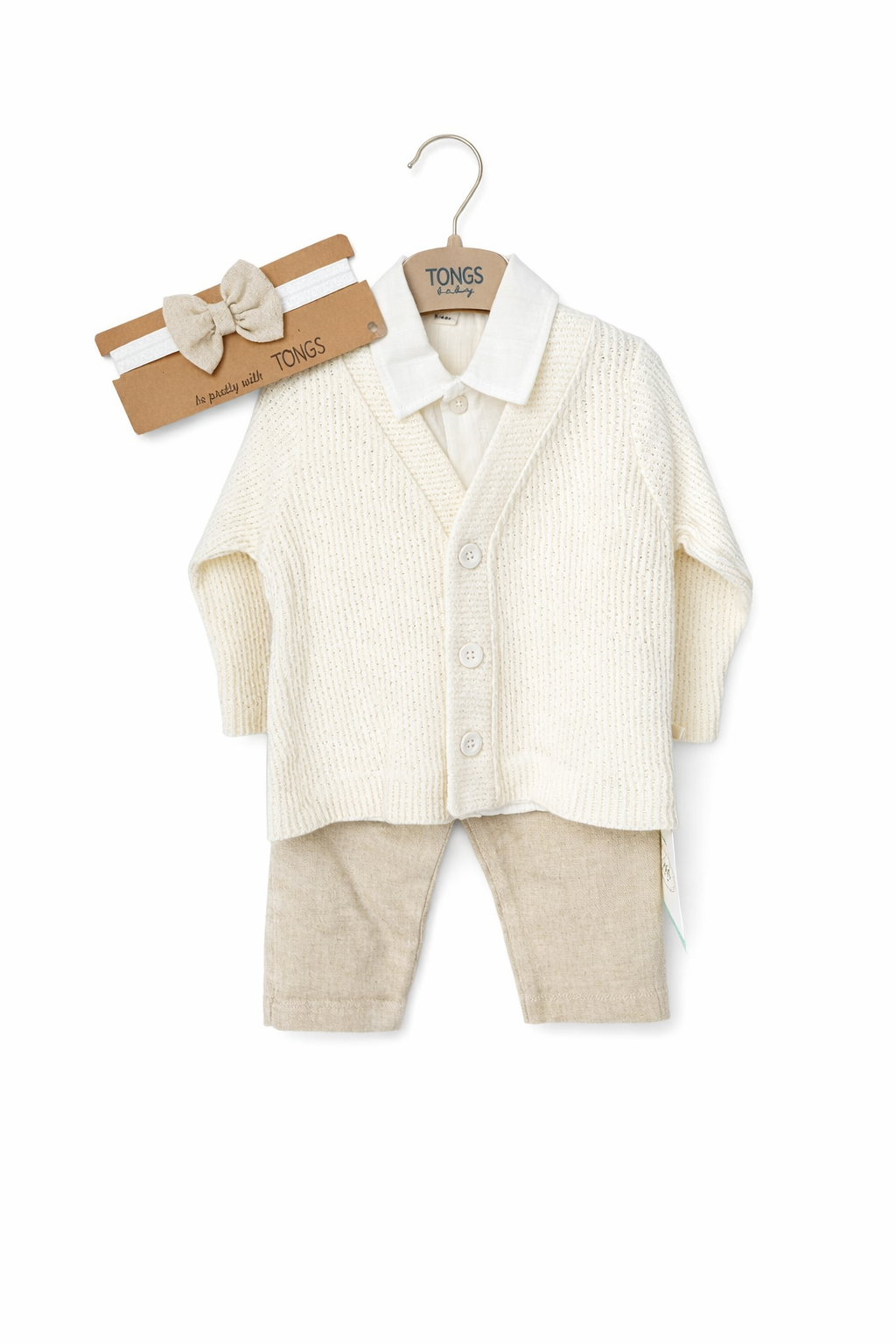 Completo 4 Pezzi in Cotone e Lino - MiniMe- color