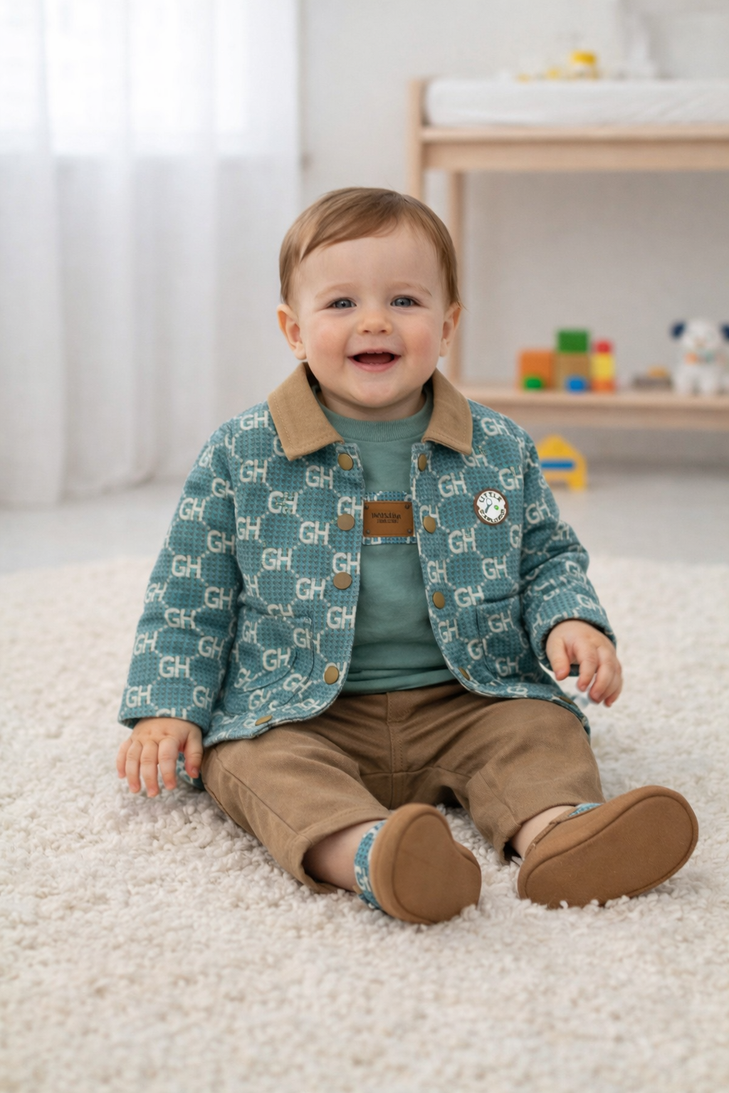 Completo neonato 4 pezzi con scarpette