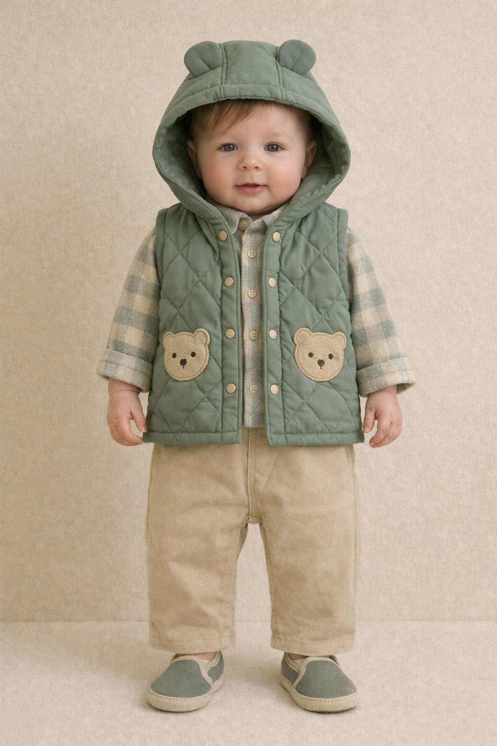 Completo neonato 4 pezzi con scarpette