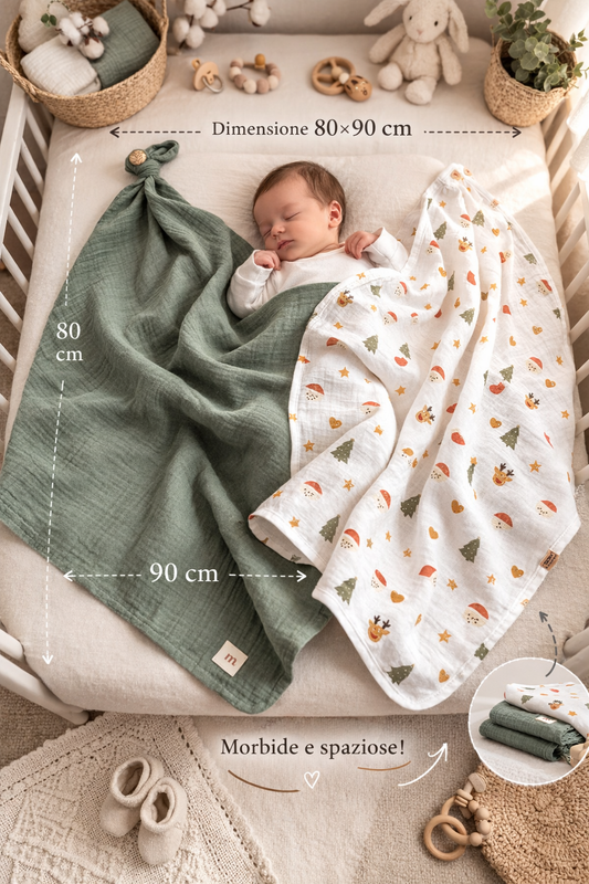 Set di coperte in mussola di cotone