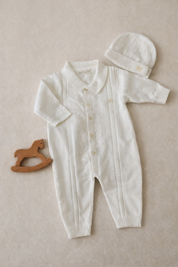 Unisex-Strampler mit Mütze – 100 % Bio-Baumwolle