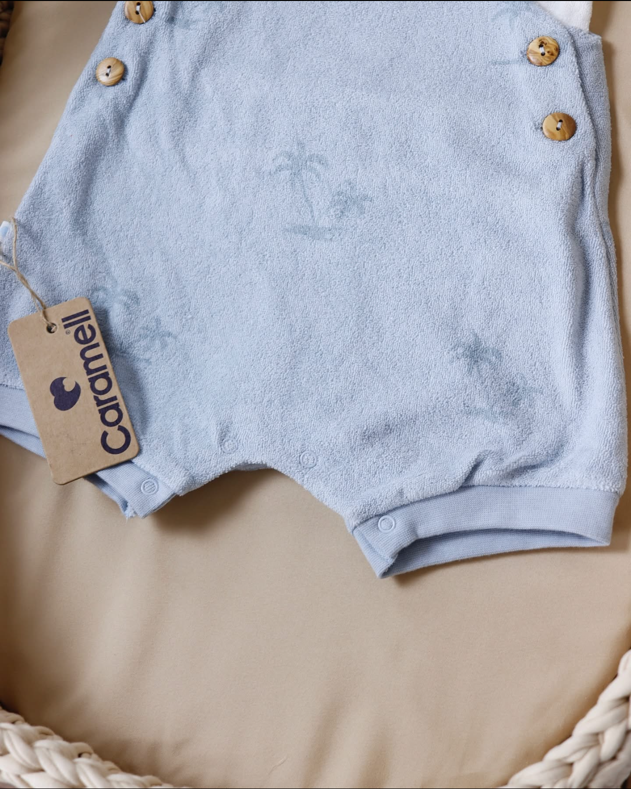 Salopette in spugna di Cotone Biologico con T-shirt