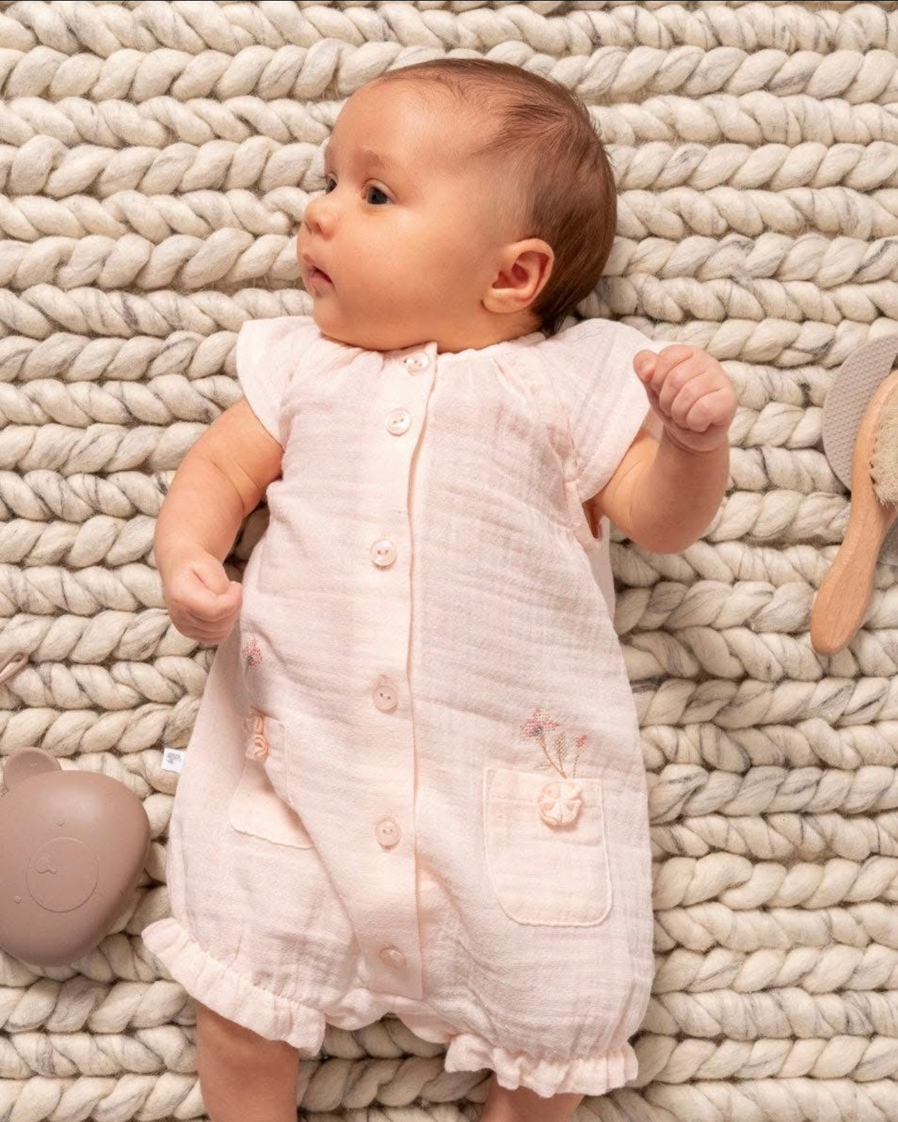 Organic Cotton Summer Romper for Baby Girl