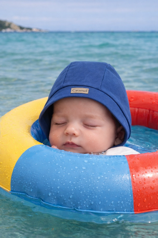 Cappellino Neonato in Cotone con Laccetti