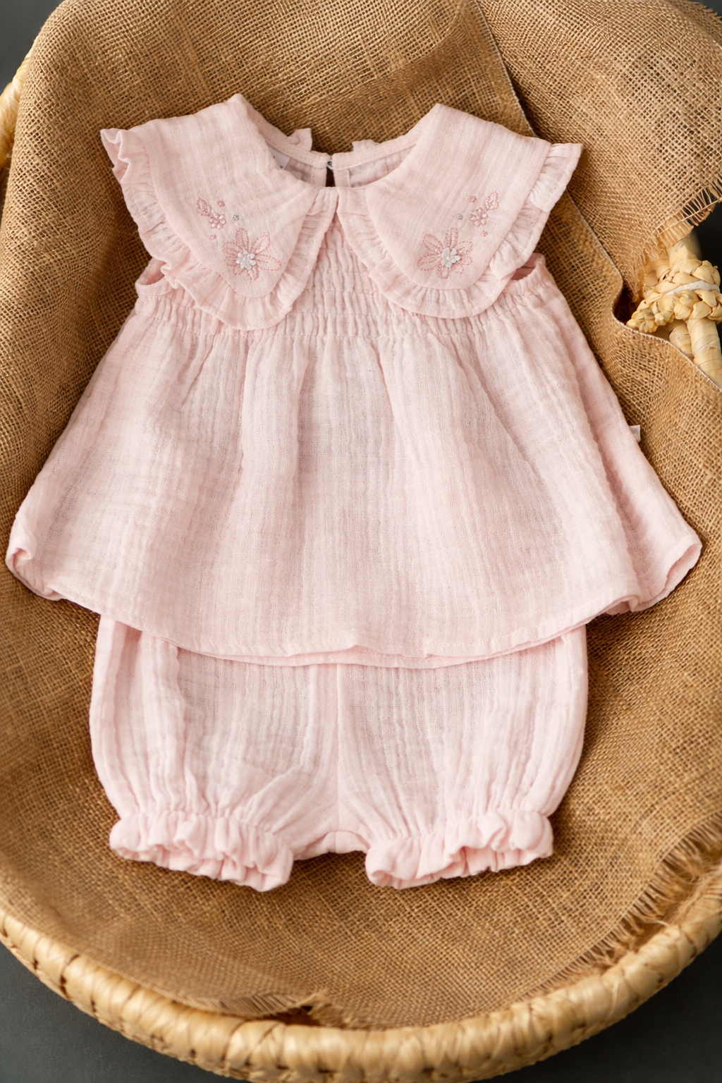 Completo Neonata In Mussola Di Cotone