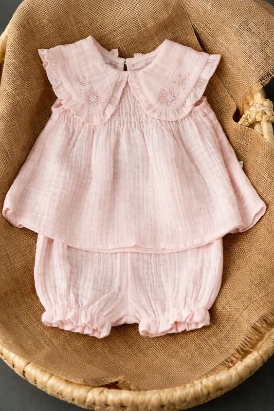 Completo Neonata In Mussola Di Cotone