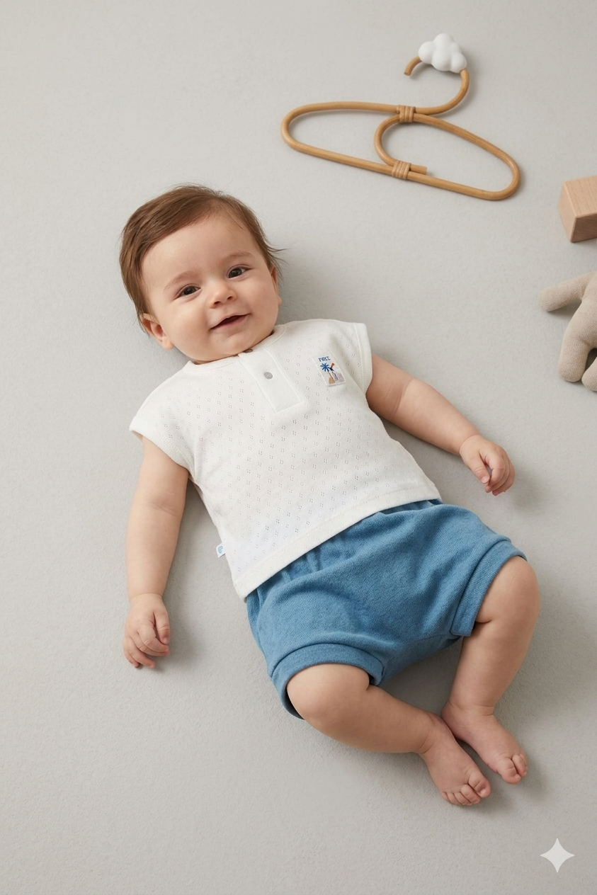 Completo Estivo neonato 100% cotone