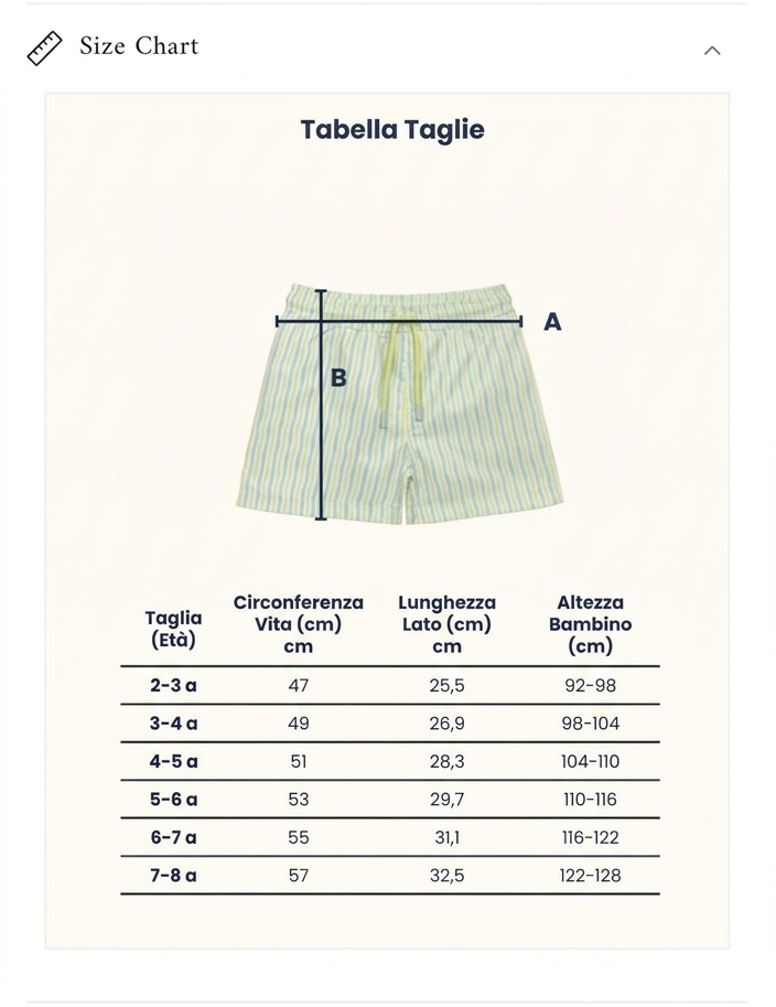 Costume a Pantaloncino Bambino UPF50+ Integrata