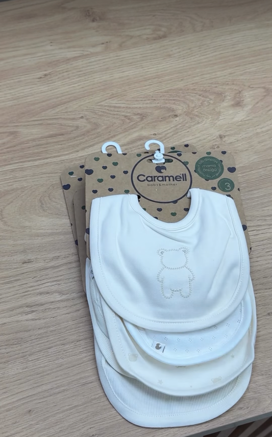 Set 3 Bavaglini 100% Cotone