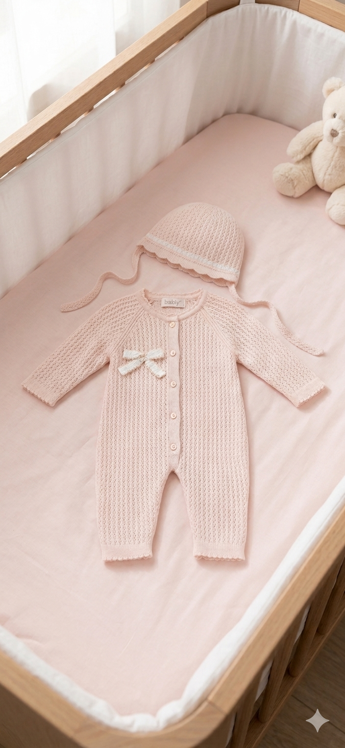 Tutina Neonata con Cappellino Coordinato