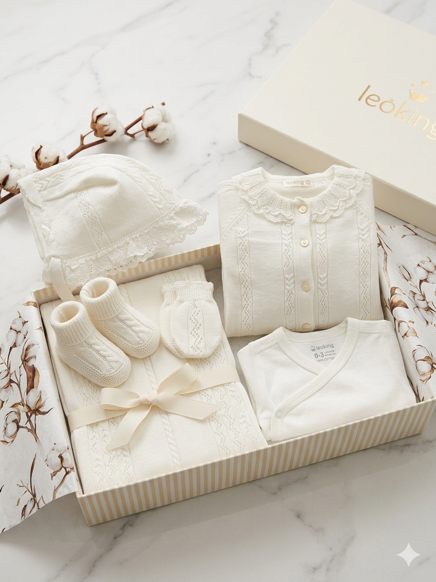 Corredino Nascita Neonata 100% cotone - 7 Pezzi