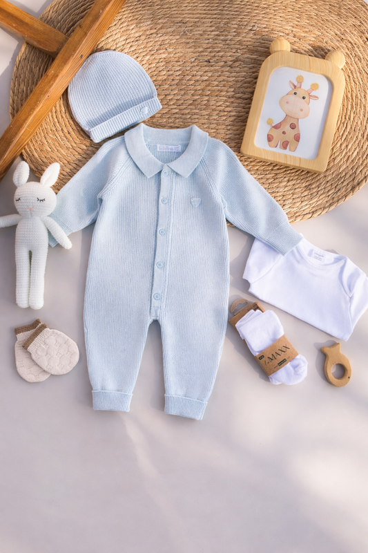 Tutina con cappellino coordinato 100% cotone