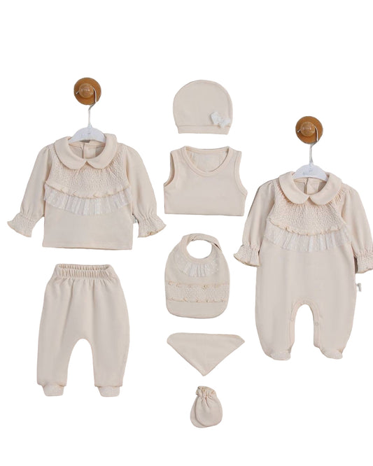 Corredino nascita neonata + coperta - 9 pezzi 100% cotone